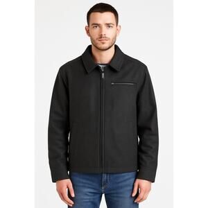 Levi’s Charcoal Wool Blend Zip Jacket Modern Classic preppy Style small